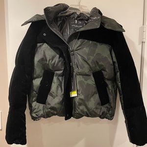 Marc New York mixed media down puffer coat